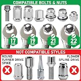 Spurtar 1/2 Drive Twist Socket Set Lug Nut Remover Tool Damaged Bolts 5Pcs view 2