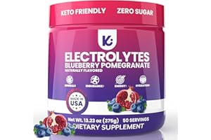 Keppi Keto Electrolytes Powder No Sugar - Sugar Free Electrolytes - Made in USA - Advanced Hydration, Performance & Recovery - Delicious Blueberry Pomegranate Flavor - Mixes Easily No Clumps