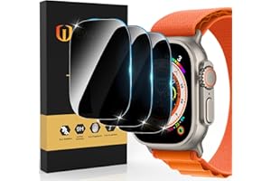 EWUONU [3 Pack Privacy Screen Protector for Apple Watch Ultra 3 49mm Accessories, Anti-peep Tempered Glass Screen Protector Scratch Resistant Waterproof Anti-Spy Cover for iwatch Ultra 3/2/Ultra