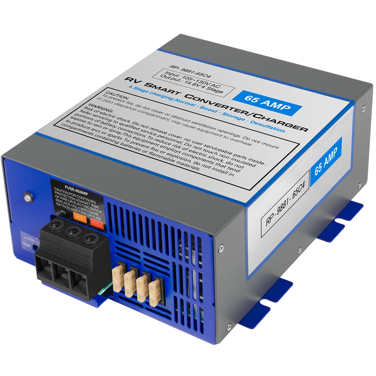 Photo 1 of RV Power Converter 65 Amp for RecPro | Converter & Battery Charger | 4-Stage Smart Charging | 110V/120V AC to 12V DC | 13V–16.5V Operating Range | Replacement for WFCO 9800 Series WF-9865