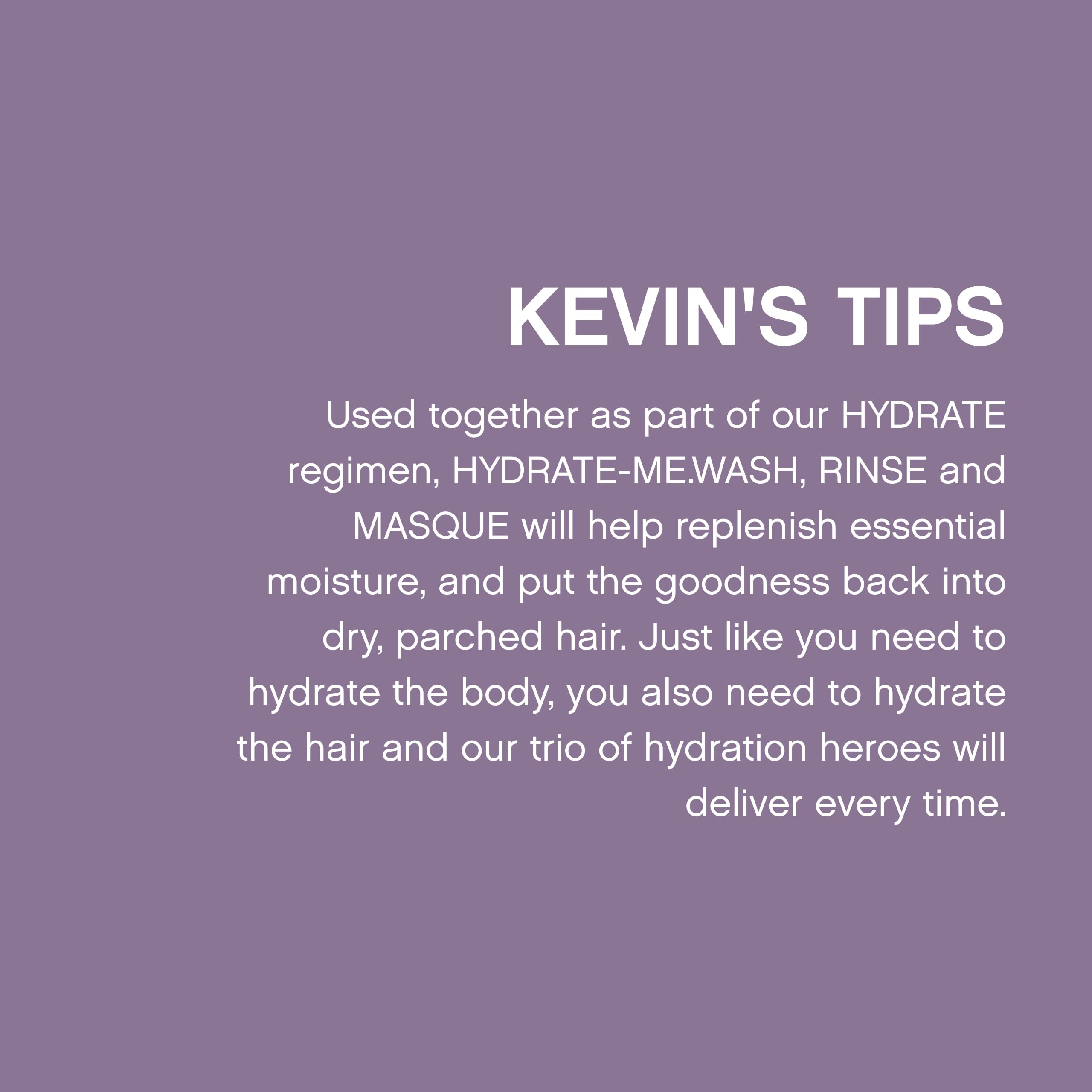 KEVIN.MURPHY HYDRATE-ME.WASH & RINSE - Hydrating Shampoo for Natural & Coloured Hair - Moisturising Conditioner - For Dull, Parched & Dry Hair - 250 mL / 8.4 fl oz - 2 Pack