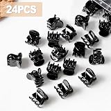 Hanyousheng 24 Pcs Mini Hair Clips Claw Clips Non Slip Black view 5