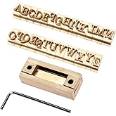 Brass Stamp 26PCS Brass Capital Letter Stamps A-Z Times New Roman &ndash; 6.8mm Tall