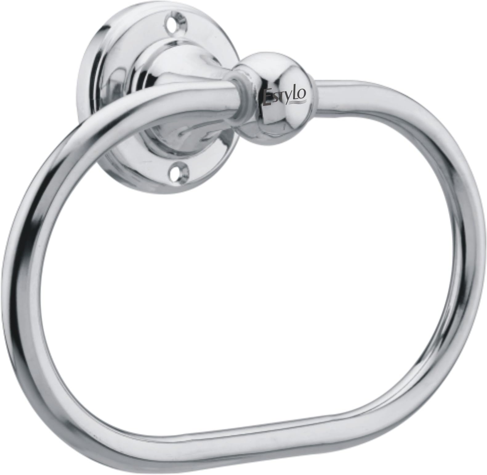ESTYLO Towel Ring Titan with Stainless Steel Pipe (Chrome Silver, 4913)