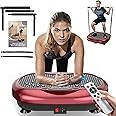 Natini Vibration Plate Exercise Machine - Whole Body Workout Vibration Platform Lymphatic Drainage Machine for Weight Loss Home Fitness with Resistance Bands Remote