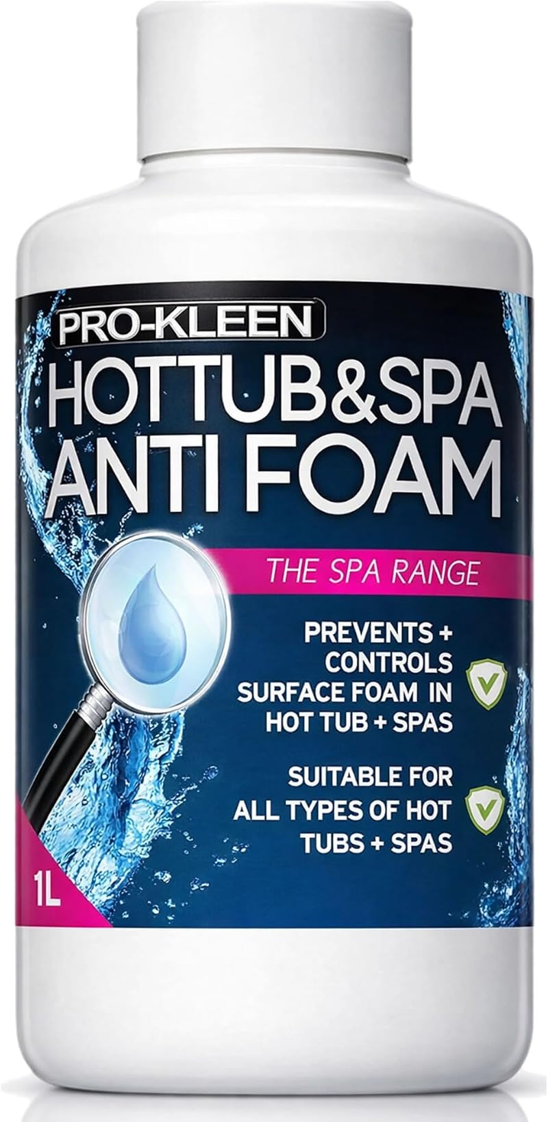 Pro-Kleen Anti Foam 1L for Hot Tubs & Spas Defoaming Solution