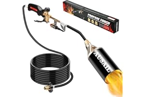 Propane Torch Weed Burner,Heavy Duty,High Output 1,200,000 BTU,Flamethrower with Turbo Trigger Push Button Igniter and 10 FT 