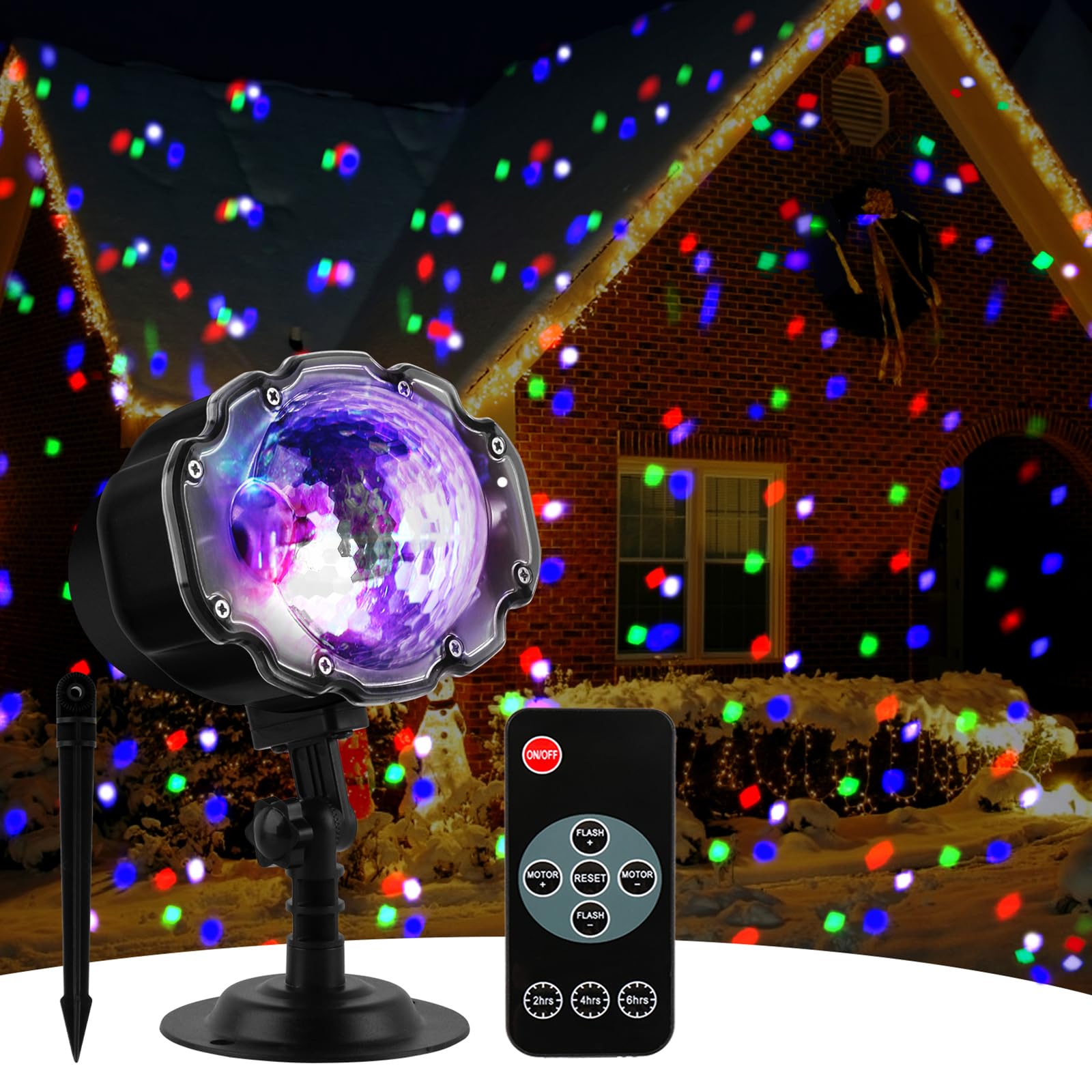 Yokgrass Christmas Snowfall Projector Lights, Multi Colors Holiday ...
