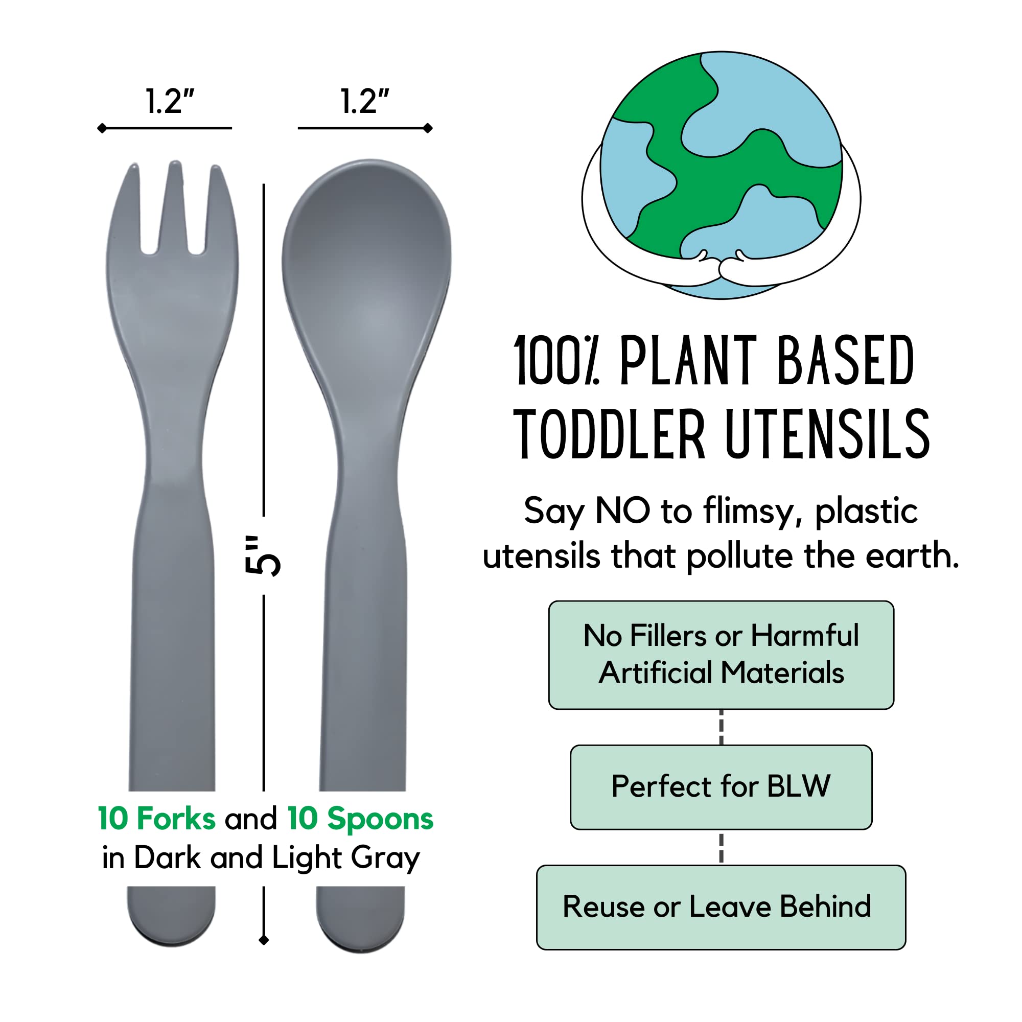 THEO'S Restaurant Rockstar Baby Led Weaning Bundle with 100% Disposable and Non-toxic Utensils and Placemats