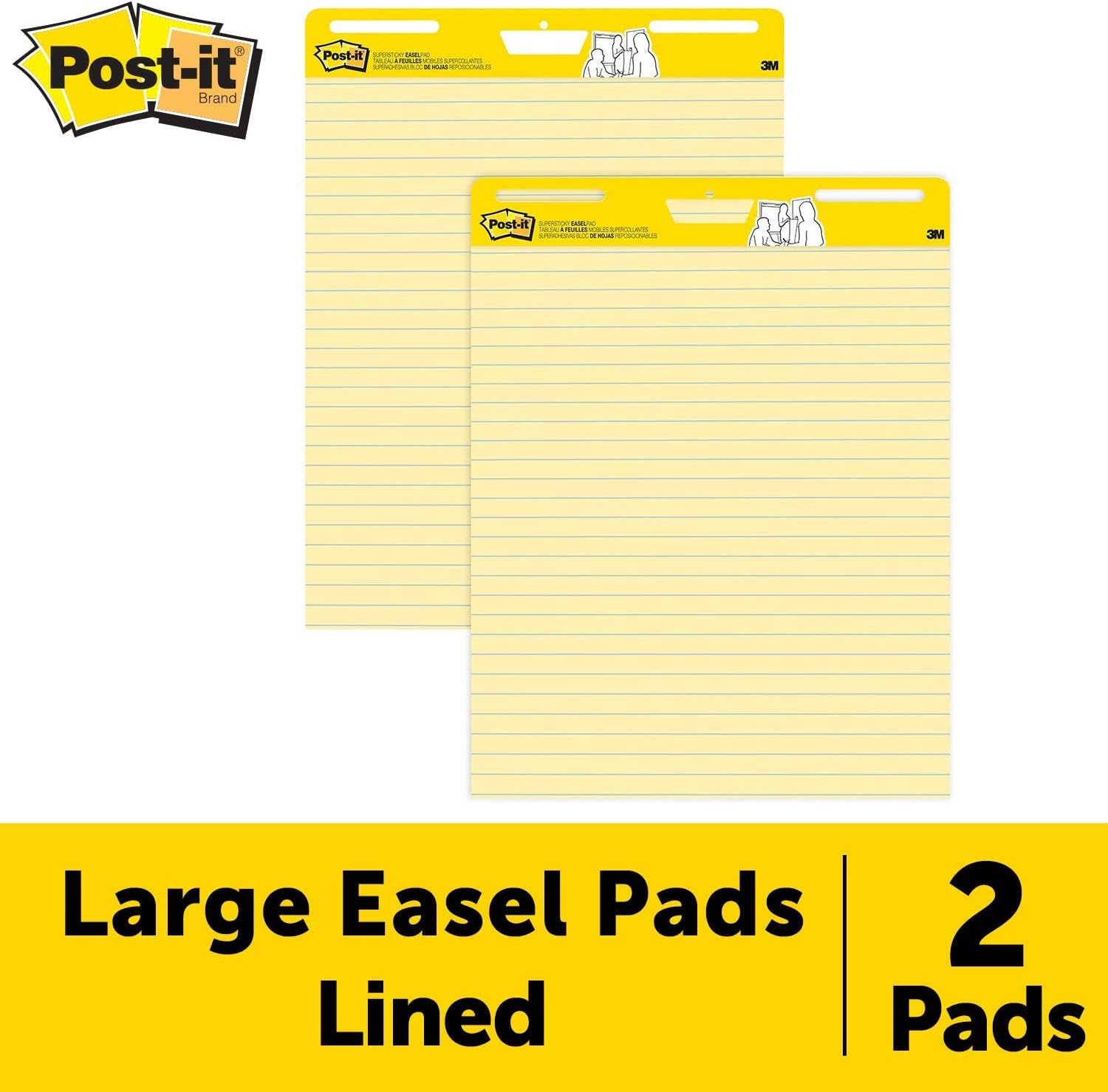 Post-it Super Sticky Easel Pad, 25 x 30 Inches, 30 Sheets/Pad, 2 Pads (561) & Super Sticky Easel Pad, 25 x 30 Inches, 30 Sheets/Pad, 2 Pads, Large White Premium Self Stick Flip Chart Paper : Office Products