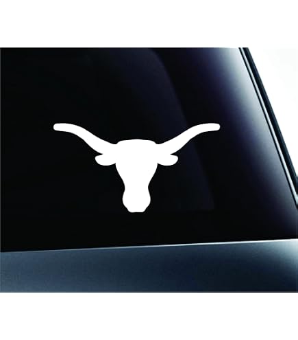 INDIGOS UG Adesivo Auto - Sticker - Auto - JDM - Die Cut - Longhorn Steer Decal Car Laptop Window Vinyl Sticker - Nero - 149 mm x 78 mm