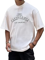 GORGLITTER Men's Crewneck T Shirt Letter Graphic