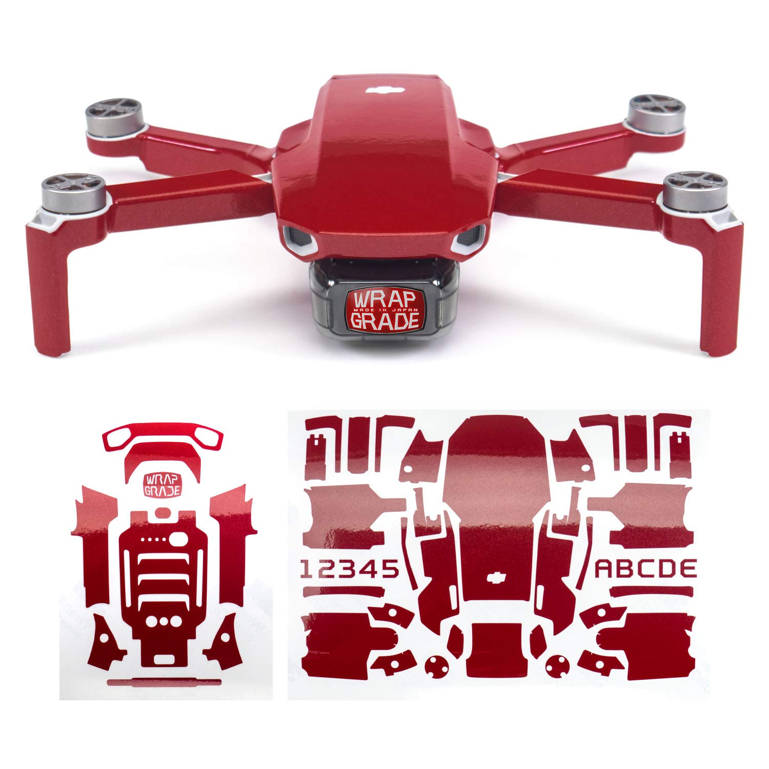 Wrapgrade Skin Sticker compatible with DJI Mavic Mini (JAPAN RED)
