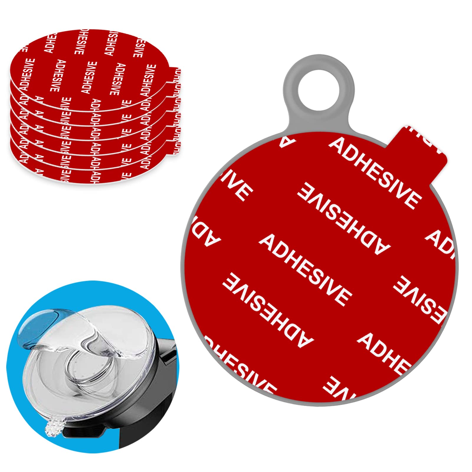 Photo 1 of PKYAA Dashboard Pad Mounting Disk Sticky Adhesive Replacement Kit, 6pcs 3.15"(80mm) Circle Heat Resistant Double-Sided Stickers for Suction Cup Car Phone Holder Disc & Windshield Dash Cam
