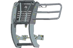 BLACK HORSE OFF ROAD Black Horse RUGGED Heavy Duty Grille Brush Bumper Guard Modular Black Compatible with 2007-2013 Chevrolet Silverado 1500-RU-CHSI07-B