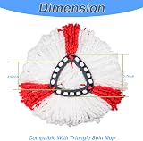 UNU 6 Pack Mop Head Replacement for Vileda Triangle Swivel Mops Red view 2