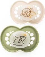 MAM Original Night Soother 2 Pack Glow in the Dark 16+ Months Green/Cream view 1