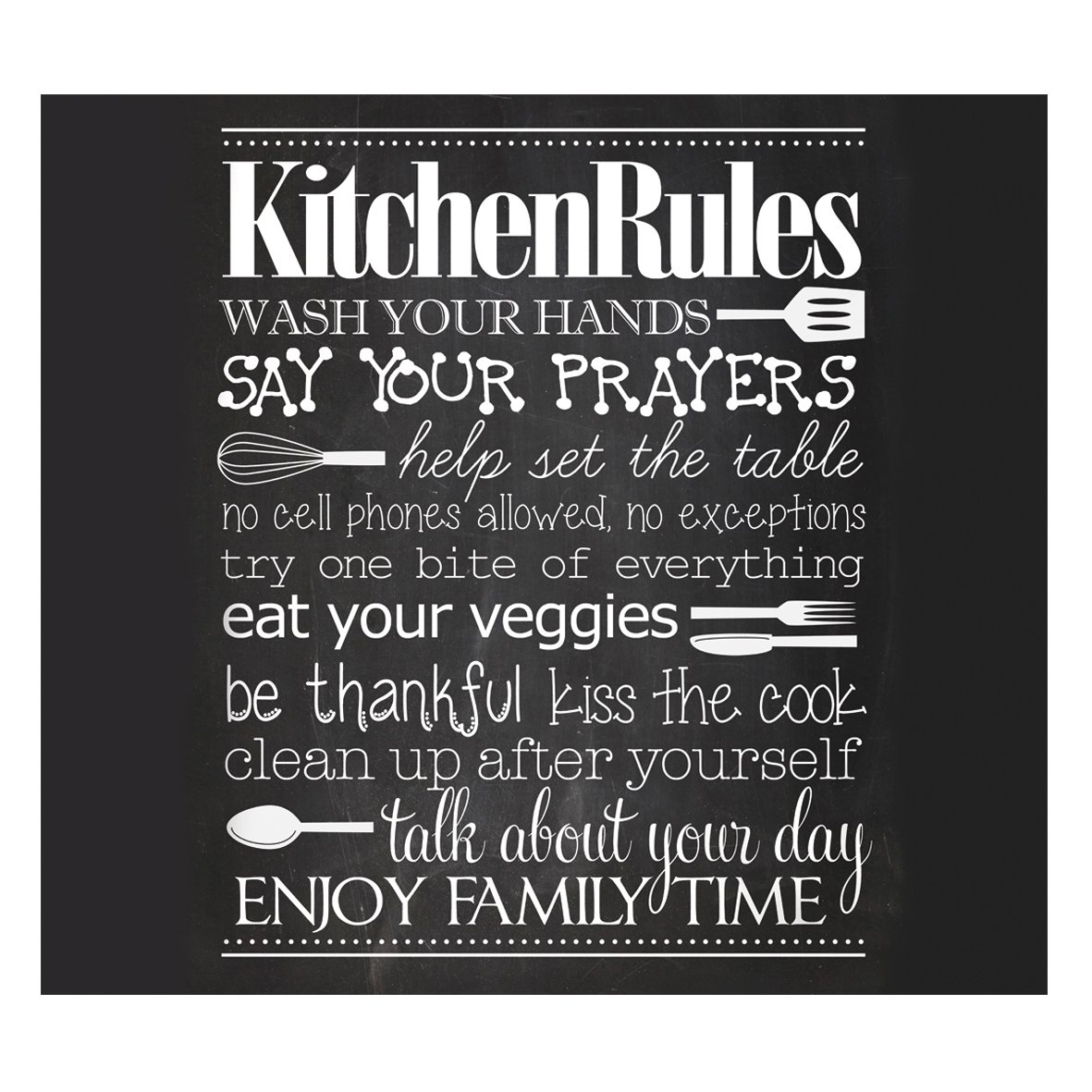 Zeller 26310 Glass Kitchen Rules Splash Guard/Stove Top Cover, Black, 56 x 50 cm