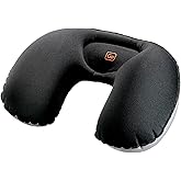 Go Travel Compact Snoozzzer, Comfortable Travel Pillow for Uninterrupted Sleep, Inflatable Neck Pillow for Airplane, Bus, Car, and Train, Travel Essentials, Black