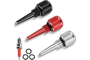 XIKOBY 55201 Magnetic Oil Dipstick Compatible with Westing-House Power-Horse Inverter Generator Predator 212 196cc Engine Coleman CT200U BT200X Mini Bike Replacement Parts (Silver, Red, Black)