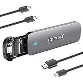 ELUTENG M.2 NVME SATA SSD Enclosure Tool-Free USB 3.2 Gen 2 10Gbps NVME PCIe SATA M-Key/(B+M) Key Dual Protocol External SSD