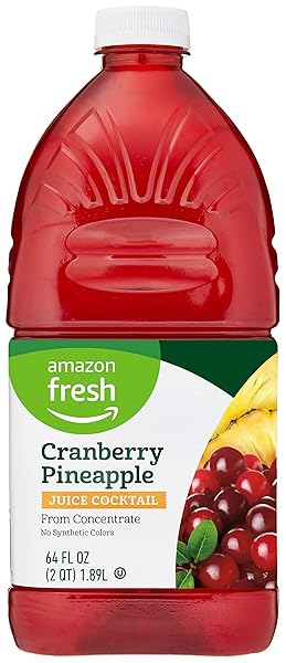 AMAZON FRESH, CRANBERRY PINEAPPLE JUICE COCKTAIL, 64 FL OZ