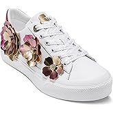 Karl Lagerfeld Womens Georgia Sneaker with Flower Embellishments