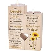 Daughter Gifts from Mom - to My Daughter Candle Holders, Birthday Gift for Daughters, Present Ideas for Christmas, Mother's Day, Graduation, or Wedding