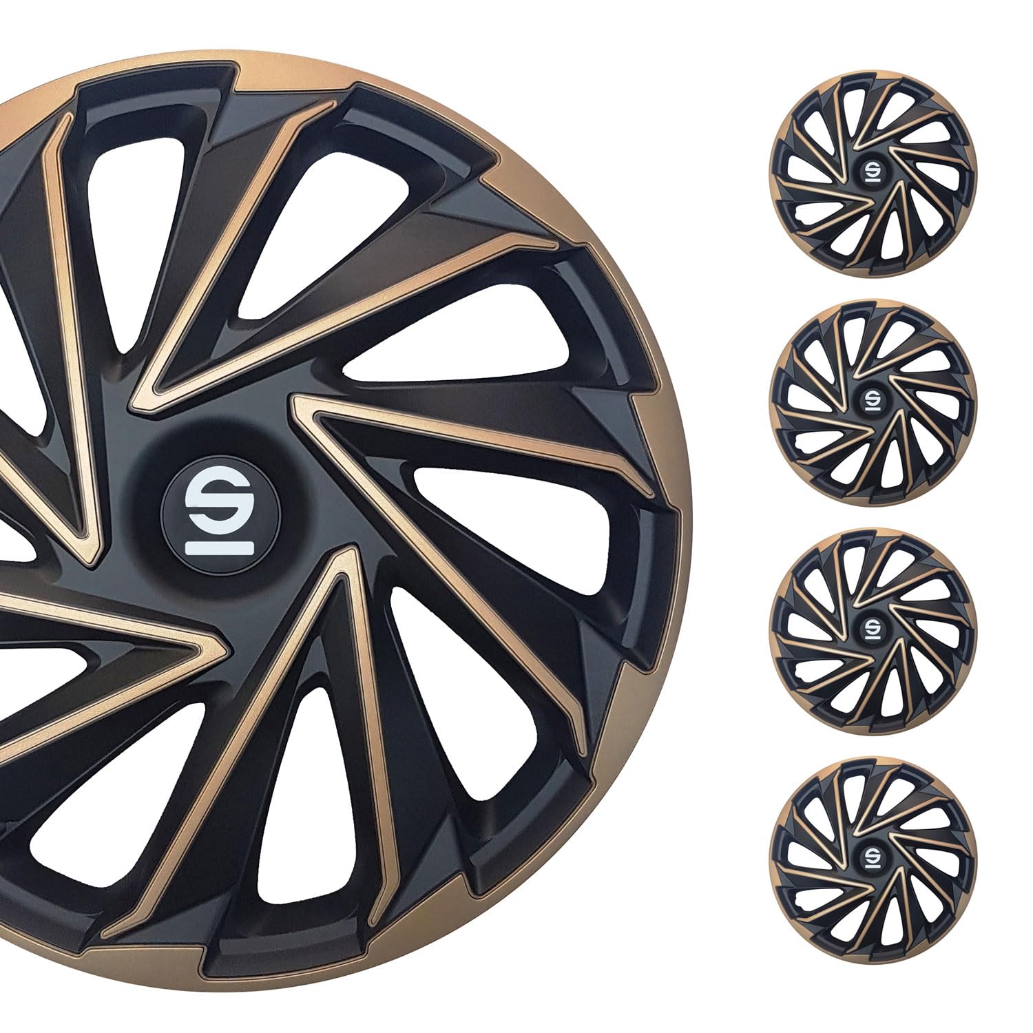 Sparco Wheel Covers Varese - 16-inch - Gold/Black - Set of 4 pieces