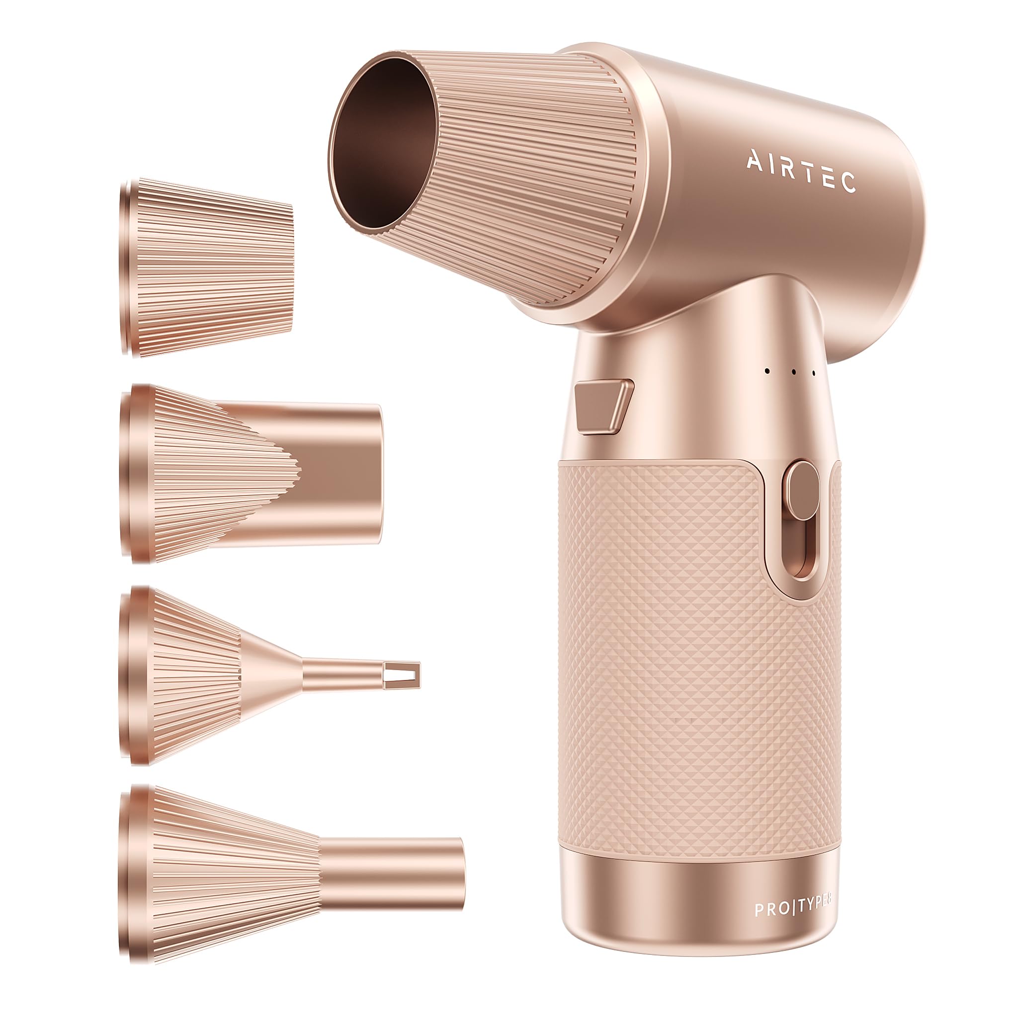 IT Dusters AirTec Ultra Cordless Air Duster for PC & Electronics, Rechargeable Electric Air Blower for Keyboard, Laptop, Console & Home Cleaning, Alternative to Canned Air (Type 8 - Rosie) Image