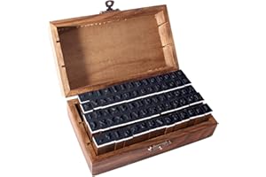 Lot de 70 tampons en bois et caoutchouc avec lettres de l'alphabet BetterJonny pour timbres à faire soi-même