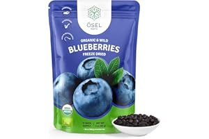 ÖSEL BERRY Organic Dried Blueberries - 100% Unsweetened Wild Blue Berries | Handpicked Freeze Dried Blueberries - Organic & Fresh | Dry Whole Fruit Blueberry - Rich in Antioxidants & No Sugar Added