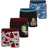 ED HARDY Mens Boxer Briefs Active Stretch Breathable Underwear, Comfortable Gym Boxer Briefs Multipack