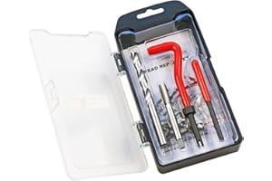 Highking Tool Thread Repair Kit, M9 x 1.25mm Thread Repair Insert Kit Compatible Hand Tool Set for Auto Repairing (M9 X1.25)