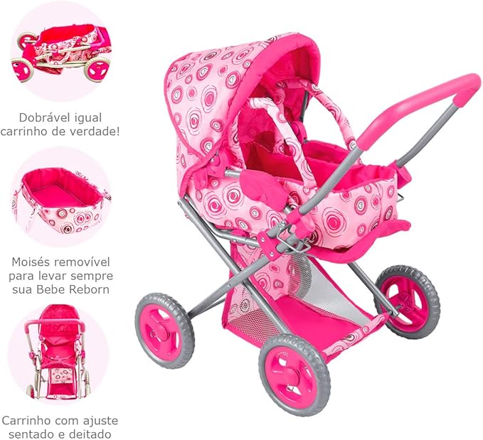 Carrinho de luxo para bebe reborn Clearance