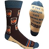 If You Can Read This Bring Me Some Bourbon Men's Socks | Bourbon Gift for Men Funny Novelty Fashion Dress Socks | Unique Gifts for Bourbon Whiskey Lovers