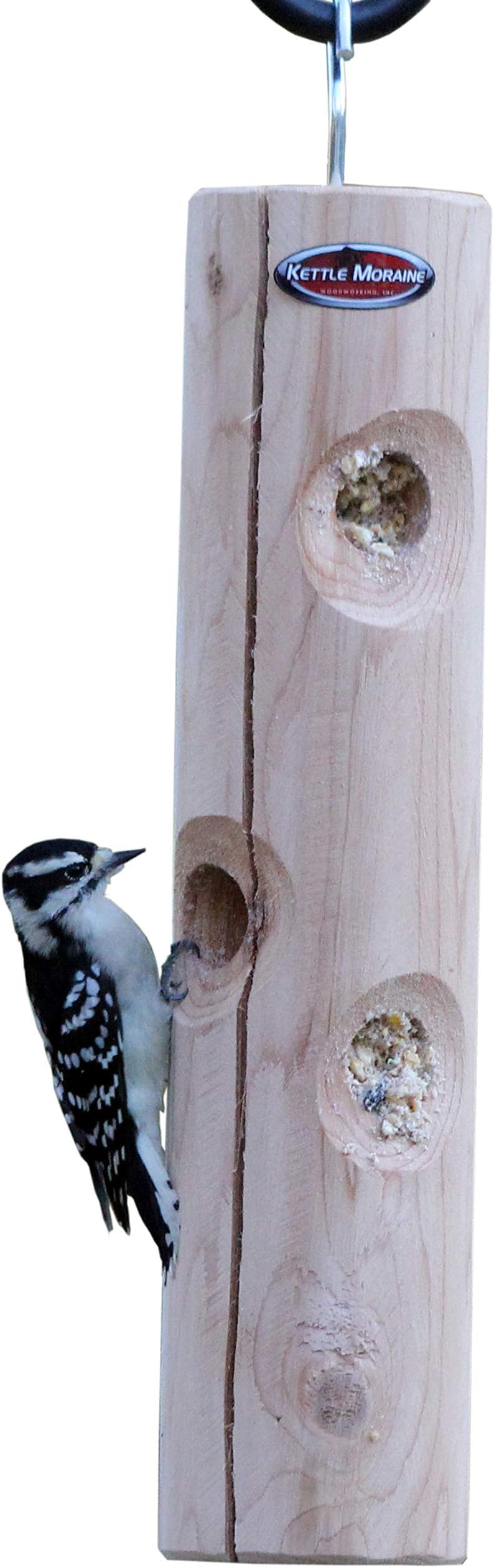 Cedar Suet Plug Log Feeder