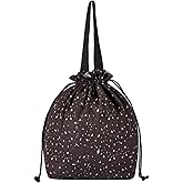 DAROSS Double-Handle Lunch Bag, Insulated Waterproof Reusable Tote for Women/Students, Fits 2 Bento Boxes + Water Bottle - Ideal for School/Office/Picnic(Starry Night Black)