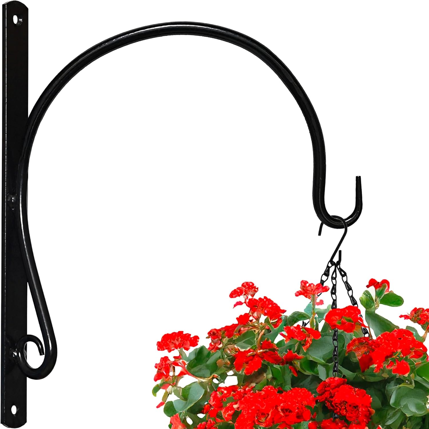 Outdoor Hanging Brackets - UpBlend 10x13 Inches Exceptionally Sturdy Plant Hanger - Heavy Duty Brackets for Plant Hangers Outdoor, Wall Mount Plant Hooks for Hanging Baskets, Plants, Wind Chimes, Ideal Decorative Garden Hooks