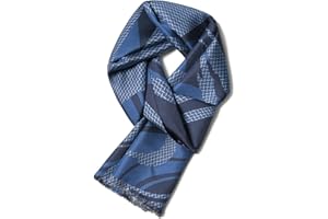 SHIROUYU 100% Mulberry Silk Twill Men's Silk Scarf - Luxurious Silky Soft Warm Long Silk Scarf for men - With Gift Packed