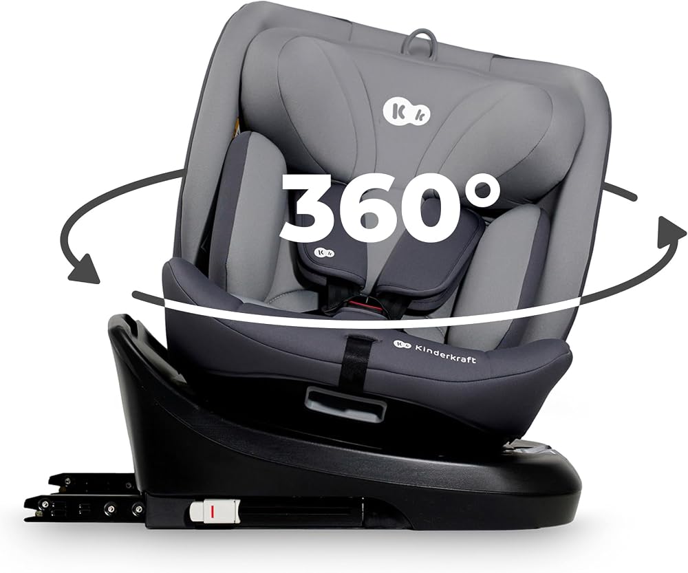 Kinderkraft I-Grow I-Size 40-150 cm 360° Rotating Car Seat Gray