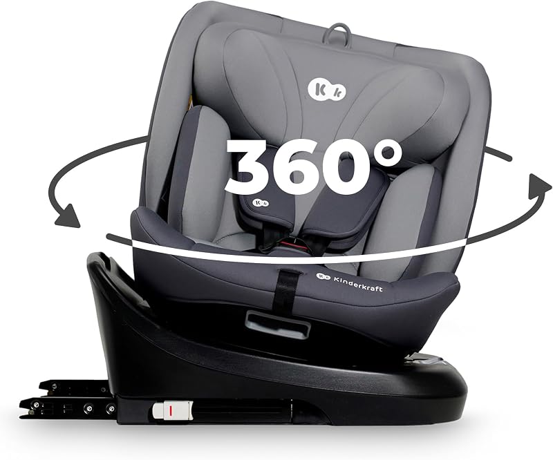 Kinderkraft I-Grow I-Size 40-150 cm 360° Rotating Car Seat Gray