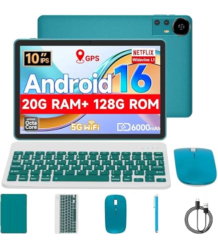 Amazon.com : Android 16 Tablet 10 Inch, 12(3+9)GB RAM+64GB ROM, 2
