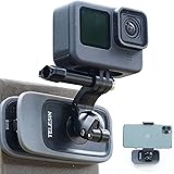 TELESIN° Magnetic Clip Backpack Mount for GoPro Insta360 Phone Accessories, 360 Ball Joint Magnet Mounts for Camera Bike Moto