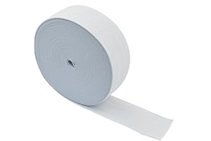 Jmkcoz White Springy Stretch Knitting Sewing Elastic Spool Elastic Bands, 1.5 Inch x 11 Yard
