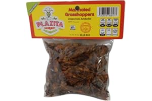 Chapulines Oaxaca (grasshoppers) - Gourmet edible insects from Oaxaca Mexico 30 G - 1.06 Oz (Marinated)
