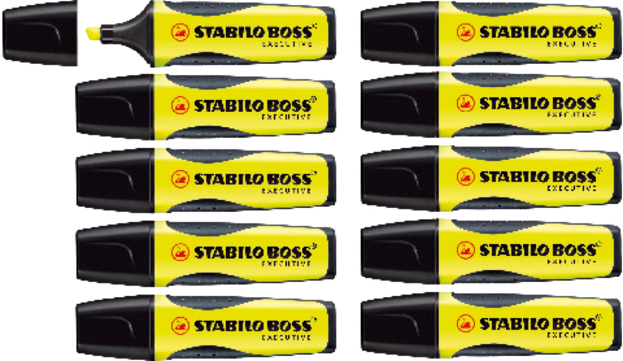 STABILO Highlighter BOSS EXECUTIVE - Box of 10 - Yellow