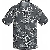 Havana Breeze Men's Hawaiian Shirts Silk and Cotton Blend Button Down Short Sleeve Tropical Print Camp Shirts