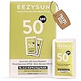 EEZYSUN SPF 50 Sunscreen and Insect Repellent Snap Packets - Sunscreen Travel Size Bug Repellent with Citronella Oil, Lemongrass, and Neem Oil - Reef-Safe Repellent - 10 Snap Packets (0.27 fl oz each)
