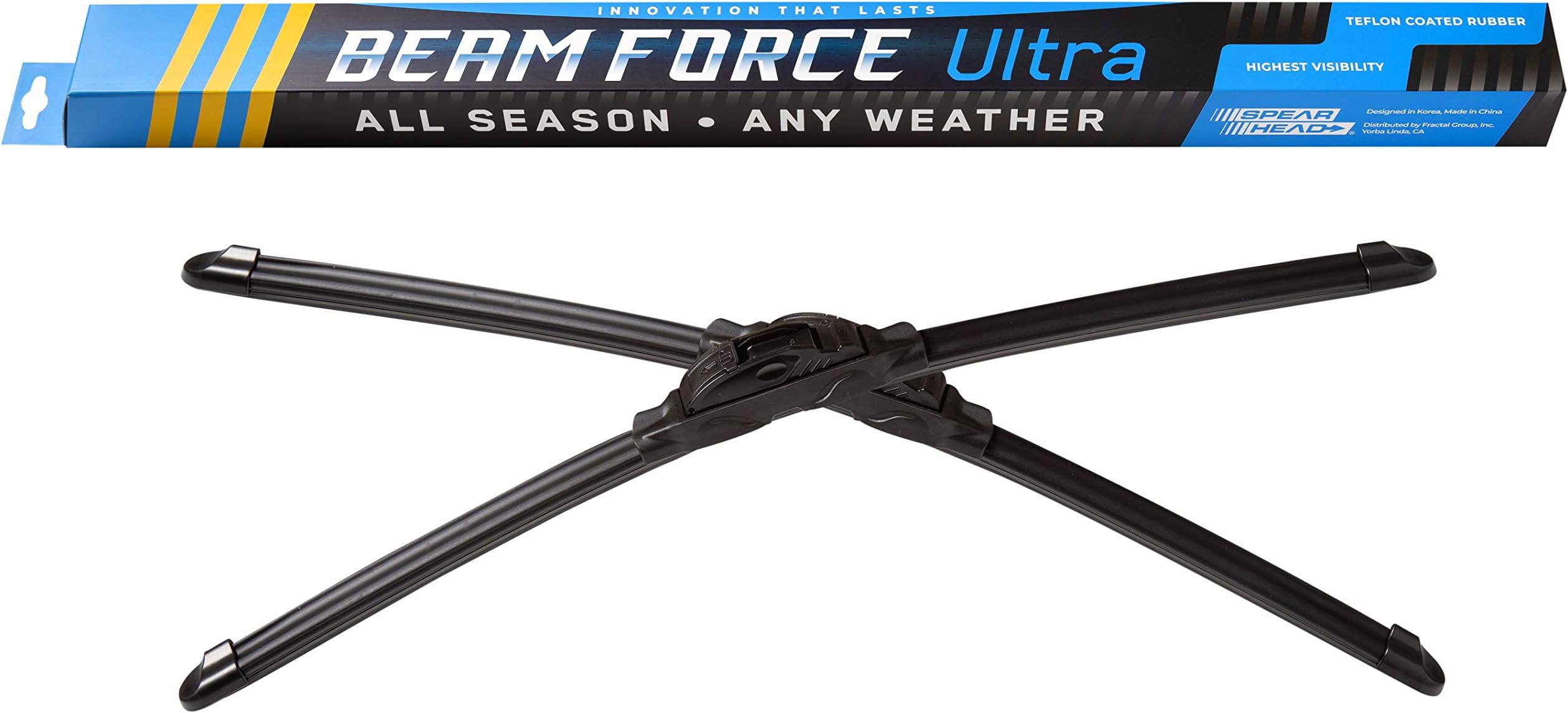 Spearhead Beam Force ULTRA 24"+20" Wiper Blades w/Teflon Rubber for Max Durability (Pair)